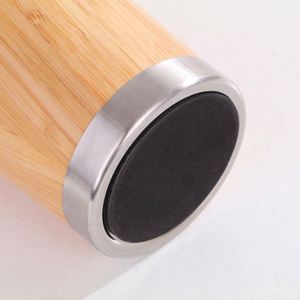 Gobelet isotherme écologique en bambou à double paroi de 450 ml, réutilisable et incassable, avec couvercle et paille - Product Image 4