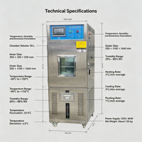 -40 ℃   150'a kadar ℃   Sıcaklık Nem Test Kabini %20-%98 RH Elektronik Cihazlar için Çevresel Güvenilirlik Test Cihazı