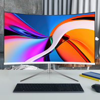 Diskon Besar Resolusi Tinggi 1080P 2K 4K VGA 19 "22" 24 "27" 32 "75HZ 144HZ PC Gaming Portabel Monitor Komputer Datar atau Melengkung
