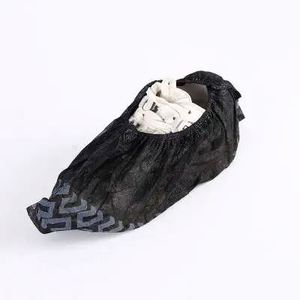 Prodotto di vendita caldo mezza copertura medica scarpe donna isolamento CPE copriscarpe usa e getta con logo personalizzato - Product Image 2
