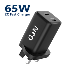 UK EU Plug 65W <span class=keywords><strong>chargeur</strong></span> <span class=keywords><strong>rapide</strong></span> Type C GaN CE GRS KC <span class=keywords><strong>chargeur</strong></span> adaptateur chargeurs de téléphone portable portables pour <span class=keywords><strong>iPhone</strong></span> Samsung <span class=keywords><strong>Apple</strong></span> ordinateur portable - Product Image 1