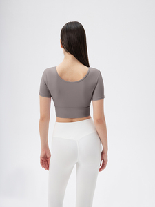 <span class=keywords><strong>Camiseta</strong></span> <span class=keywords><strong>de</strong></span> Yoga <span class=keywords><strong>para</strong></span> <span class=keywords><strong>Mujer</strong></span> con Relleno en el Pecho, Cuello en V, Ajustada, Sexy, Deportiva, <span class=keywords><strong>de</strong></span> Secado Rápido <span class=keywords><strong>para</strong></span> Fitness, Running y Entrenamiento - Product Image 3