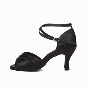 Zapatos <span class=keywords><strong>de</strong></span> Baile Latino para Mujer, Diseño <span class=keywords><strong>de</strong></span> Alta Calidad con Flores Oscuras en Satén, Zapatos <span class=keywords><strong>de</strong></span> <span class=keywords><strong>Salsa</strong></span>, Cha Cha <span class=keywords><strong>y</strong></span> <span class=keywords><strong>Bachata</strong></span> - Product Image 6