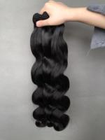 Paquetes de cabello virgen indio de alta calidad Super doble dibujado onda del cuerpo Color negro natural