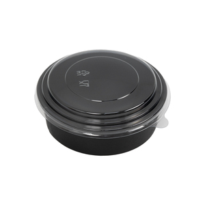 Bol en papier noir et kraft de qualité supérieure avec logo et taille personnalisés pour restaurant, salade, soupe, nouilles, à emporter - Product Image 3