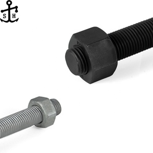 Boulons à tête fraisée double chanfrein personnalisés DIN975/DIN976/IFI136/ASTM A193 B7 en acier au carbone noir filetés ASTM <span class=keywords><strong>A194</strong></span> Grade <span class=keywords><strong>2H</strong></span> - Product Image 6