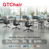 Chaise de bureau ergonomique en maille inclinable avec siège en mousse confortable, accoudoirs 3D, vérin à gaz classe 4, pour projets de bureaux d'entreprise, OEM, BIFMA