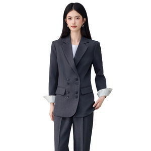 Women's Suit Set Pink Polyester Full Sleeve Formal Spring Wear - Product Image 5