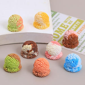 Sculpture miniature 3D en résine boule <span class=keywords><strong>de</strong></span> <span class=keywords><strong>glace</strong></span> colorée pour enfants pour accessoires <span class=keywords><strong>de</strong></span> cheveux décorations <span class=keywords><strong>de</strong></span> bricolage - Product Image 1