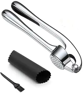 Kitchen Accessories Manual Garlic Press Zinc Alloy Garlic Crusher Handheld Squeezer