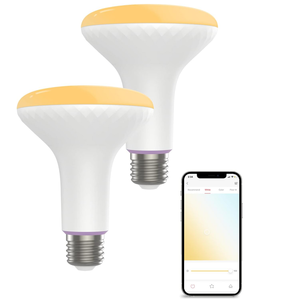 Paquete de 2 bombillas inteligentes <span class=keywords><strong>Yeelight</strong></span> W3 120V 8W luz blanca Mijia App compatible con dispositivo inteligente para el hogar con interfaz E26 Material plástico - Product Image 1