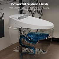 WC intelligent entièrement automatique avec siège chauffant, télécommande et double chasse d'eau, norme européenne IPX4, pour hôtel