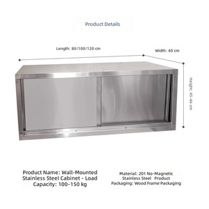 Armoire murale robuste en acier inoxydable et meuble de rangement pour l'organisation des équipements de cuisine commerciale - Product Image 2