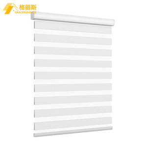 Stores enrouleurs modernes en polyester transparent et doux pour chambre et bureau, sans perçage, semi-occultants, anti-UV - Product Image 5