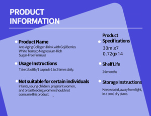 OEM tùy biến thủy phân đa collagen peptide làm đẹp chất lỏng làm trắng da Collagen uống lành mạnh Dinh dưỡng bổ sung - Product Image 6