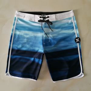 Venta al por mayor de pantalones cortos elásticos de 4 vías personalizados de los hombres de secado rápido Surfer Beach Shorts con cintura alta sin tirantes diseño de impresión XL tamaño - Product Image 6