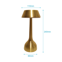 Lampe de table sans fil rechargeable en aluminium, étanche IP54, avec télécommande, design moderne, simple, écologique et élégant pour la décoration de chambre à coucher (vente en gros)