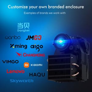 Projecteur LED LCD Android 9 CRE Mini 7500 Lumens, compatible 4K, WiFi, son stéréo HIFI, objectif à mise au point automatique, format de poche, home cinéma - Product Image 4