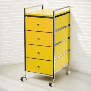 Chariot de rangement mobile polyvalent à 4 niveaux Rangement mobile en métal pour cuisine maison salle de bain salon et garde-robe - Product Image 4