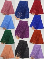 Vente en Gros de Tissu Brodé de Paillettes, Dentelle Africaine à Paillettes, Dentelle Guipure en Polyester, Dentelle Cordon pour Fête
