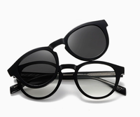 Nouvelles Lunettes de Soleil Polarisées Magnétiques S34203 avec Protection Anti-Lumière Bleue et UV400, Adaptées aux Myopes