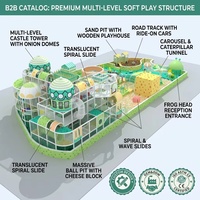 Equipo de juegos infantiles comerciales para interiores, directo de fábrica, Castillo Pastel, piscina de bolas, tobogán en espiral, carrusel, arenero, OEM personalizado