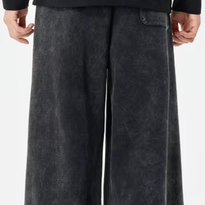Pantaloni con volant <span class=keywords><strong>e</strong></span> effetto tie-dye. Pantaloni da uomo <span class=keywords><strong>comodi</strong></span>, <span class=keywords><strong>larghi</strong></span>, a gamba dritta <span class=keywords><strong>e</strong></span> ampia con ottima caduta. Pantaloni Casual Versatili da Uomo. - Product Image 1
