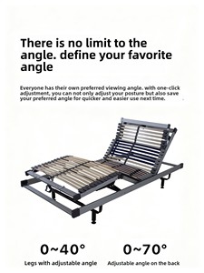 Hiện Đại Ngả Có Thể Điều Chỉnh Duy Nhất Điện Khung Giường Đôi Giá Nâng Thông Minh Nệm Điện Đức okin Động Cơ Biệt Thự - Product Image 2