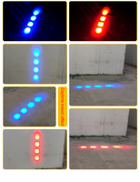 Feux de sécurité LED pour chariot élévateur, lumière d'avertissement dynamique, mini taille, bleu rouge, pour chariot élévateur, entrepôt, dépôt, camion