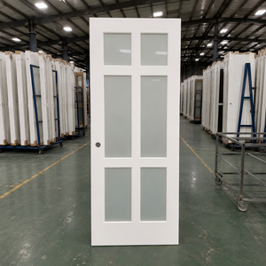 <span class=keywords><strong>Puertas</strong></span> Interiores Francesas <span class=keywords><strong>de</strong></span> 6 Paneles, 30x80'', con Acabado <span class=keywords><strong>Blanco</strong></span> Antiguo, Rejilla Vertical Delgada, para Casa - Product Image 1
