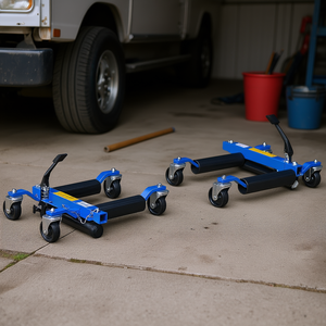 Plataforma Hidráulica para Ruedas de 1500 Libras con Pedal de Trinquete para Posicionamiento de Vehículos, Autos, Camiones, RVs y Remolques - Product Image 2