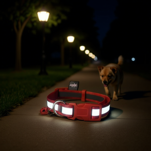 Collare per animali domestici con strisce riflettenti per una visibilità e sicurezza migliorate - Product Image 2