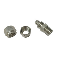 Raccord de tube en acier inoxydable, connecteur à filetage mâle, raccord à compression, diamètre extérieur 10 mm, coupleur rapide, adaptateur d'air, joint hydraulique