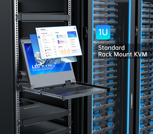 <span class=keywords><strong>KVM</strong></span> Montabile su Rack con Monitor LCD da 17.3", Switch <span class=keywords><strong>KVM</strong></span> HDMI LCD a 16 Porte 1920x1080@60Hz per Rack 1U 19", Supporta Menu OSD/Tasti Rapidi - Product Image 5