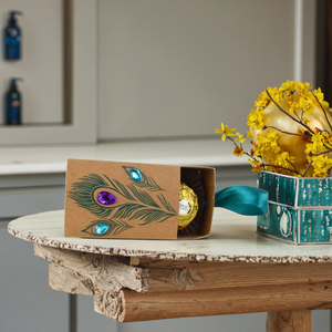 Tùy chỉnh giấy kraft con công Thiết kế hộp quà tặng cho sô cô la đám cưới sinh nhật bên Món quà trang trí với Ribbon - Product Image 4