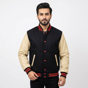 Factory Wholesale Custom Varsity <b>Jacket</b> OEM Design Breathable Windproof OEM Custom High Quality Men Embroidery <b>Patch</b> - Product Image 1