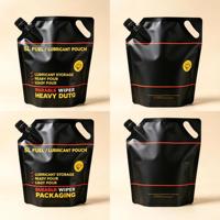 Pochettes souples personnalisées de 1L, 3L, 5L avec bec verseur pour emballage de liquides (lubrifiants, essence, liquide lave-glace)