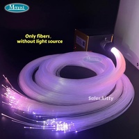 Câble à fibre optique à éclairage d'extrémité de longueur personnalisée pour plafond étoilé, câble à fibre optique en plastique PMMA à cœur unique