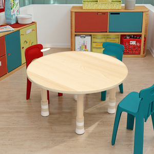 Vente en gros de <span class=keywords><strong>table</strong></span> de jeu interactive en bois pour enfants, petite <span class=keywords><strong>table</strong></span> d'étude <span class=keywords><strong>ronde</strong></span> pour enfants - Product Image 4