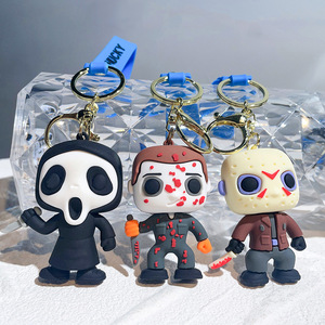 Accessoires de <span class=keywords><strong>voiture</strong></span> : Porte-clés créatif et 3D en silicone, figurine de dessin animé, pendentif de sac, cadeau de festival - Product Image 6