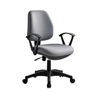 Chaise de bureau pivotante avec logo personnalisé, dossier moyen, hauteur réglable, design moderne, en plastique, pour la maison et le bureau
