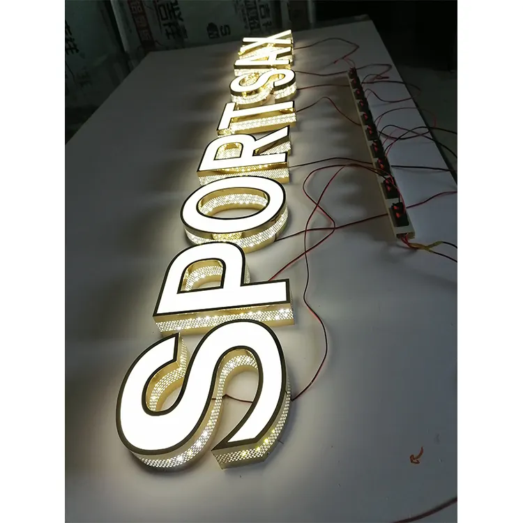 Chinese Factory High Quality Front Light Led Letters Sign Hanging On Wall For Advertising