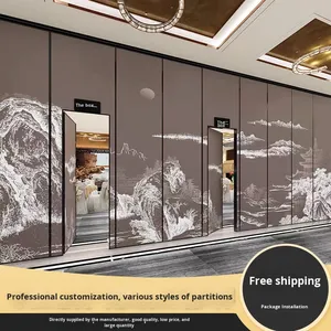 Paravent pliable mobile <span class=keywords><strong>en</strong></span> alliage d'aluminium électrique pour bureau et salle d'exposition, entièrement automatique - Product Image 5