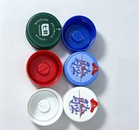 Bouchon de bouteille d'eau en plastique jetable à col haut de 55 mm, PE de qualité alimentaire, antivol, pour bidon d'eau de 5 gallons, modèle couleur personnalisée AG56