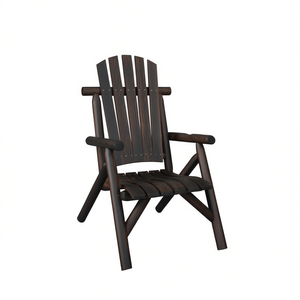 เก้าอี้สวนไม้สปรูซเนื้อแข็ง สีน้ำตาล ดีไซน์เรียบง่าย เฟอร์นิเจอร์กลางแจ้ง ขนาดมาตรฐาน ขาเรียว แข็งแรงทนทาน - Product Image 1