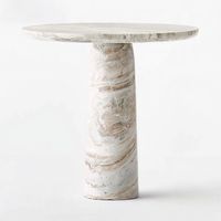 Table basse en marbre naturel carré, design de modèle, luxe, personnalisée, socle, piédestal