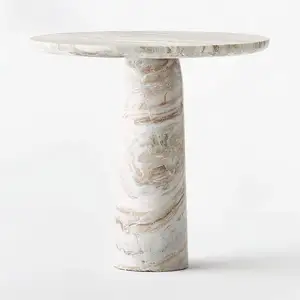 Design de modèle de luxe personnalisé carré pierre naturelle marbre Table d'exposition piédestal Table basse