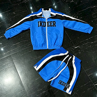 Ensemble coupe-vent homme en polyester-nylon, veste et short rétro color-block, streetwear, sportswear pour la gym, la course et les loisirs