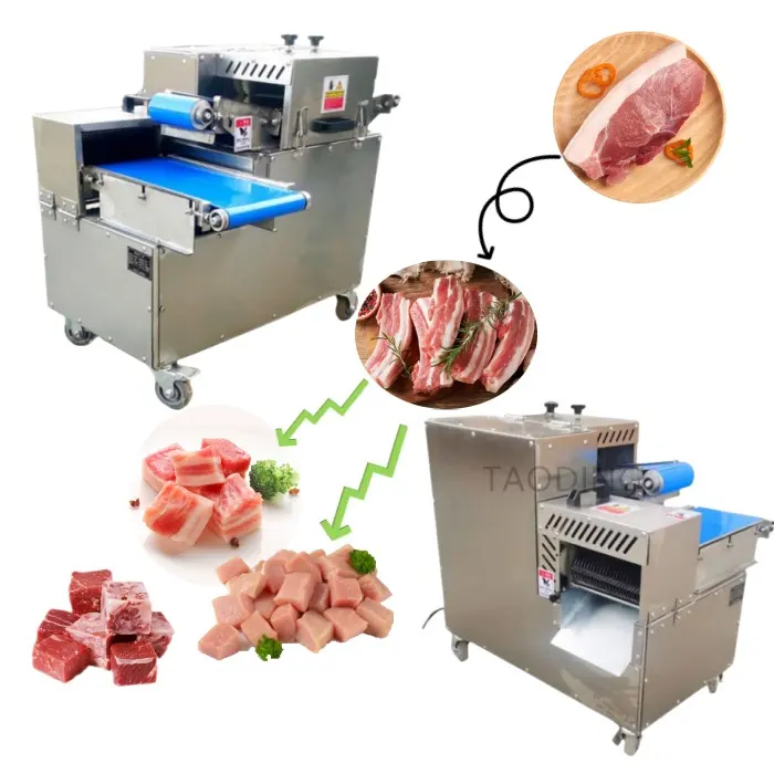 Cortador e máquina de cortar cubos de carne fresca canadense, ferramenta para triturar carne, fatiar carne de porco e carneiro, fatiar carne de frango para cozinha