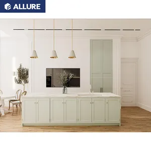 Allure-productos de cocina en forma de U para la venta, armarios de madera de nogal, suministro de Estados Unidos